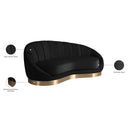 Meridian Shelly Black Velvet Chaise IMAGE 9