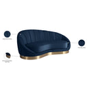 Meridian Shelly Navy Velvet Chaise IMAGE 9
