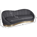 Meridian Shelly Grey Velvet Sofa IMAGE 8