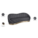 Meridian Shelly Grey Velvet Sofa IMAGE 9