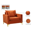 Meridian Naomi Cognac Velvet Chair IMAGE 12