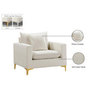 Meridian Naomi Cream Velvet Chair IMAGE 12