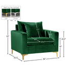 Meridian Naomi Green Velvet Chair IMAGE 7