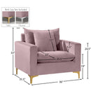 Meridian Naomi Pink Velvet Chair IMAGE 7