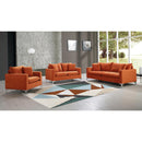 Meridian Naomi Cognac Velvet Loveseat IMAGE 10