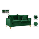 Meridian Naomi Green Velvet Loveseat IMAGE 8