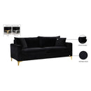 Meridian Naomi Black Velvet Sofa IMAGE 9