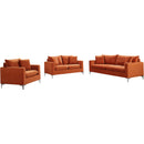 Meridian Naomi Cognac Velvet Sofa IMAGE 12
