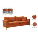 Meridian Naomi Cognac Velvet Sofa IMAGE 14