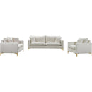 Meridian Naomi Cream Velvet Sofa IMAGE 14