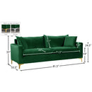 Meridian Naomi Green Velvet Sofa IMAGE 8