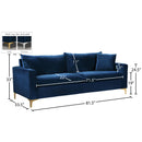 Meridian Naomi Navy Velvet Sofa IMAGE 8