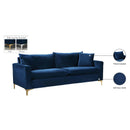 Meridian Naomi Navy Velvet Sofa IMAGE 9