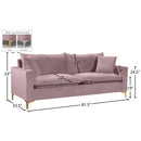 Meridian Naomi Pink Velvet Sofa IMAGE 8