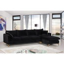 Meridian Naomi Black Velvet 2 pc Reversible Sectional IMAGE 11