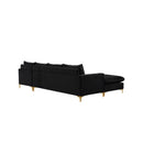 Meridian Naomi Black Velvet 2 pc Reversible Sectional IMAGE 16