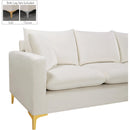 Meridian Naomi Cream Velvet 2 pc Reversible Sectional IMAGE 15