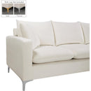 Meridian Naomi Cream Velvet 2 pc Reversible Sectional IMAGE 16