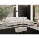 Meridian Naomi Cream Velvet 2 pc Reversible Sectional IMAGE 19