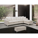 Meridian Naomi Cream Velvet 2 pc Reversible Sectional IMAGE 20