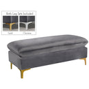 Meridian Naomi Grey Velvet 2 pc Reversible Sectional IMAGE 15