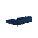 Meridian Naomi Navy Velvet 2 pc Reversible Sectional IMAGE 16