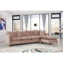 Meridian Naomi Pink Velvet 2 pc Reversible Sectional IMAGE 11