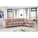 Meridian Naomi Pink Velvet 2 pc Reversible Sectional IMAGE 12