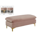 Meridian Naomi Pink Velvet 2 pc Reversible Sectional IMAGE 13