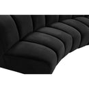 Meridian Infinity Black Velvet 10 pc Modular Sectional IMAGE 10