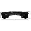 Meridian Infinity Black Velvet 10 pc Modular Sectional IMAGE 11