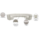 Meridian Infinity Cream Velvet 10 pc Modular Sectional IMAGE 11
