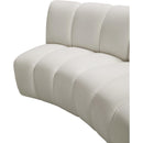 Meridian Infinity Cream Velvet 10 pc Modular Sectional IMAGE 9