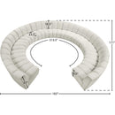 Meridian Infinity Cream Velvet 11 pc Modular Sectional IMAGE 9