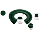 Meridian Infinity Green Velvet 11 pc Modular Sectional IMAGE 11