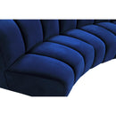 Meridian Infinity Navy Velvet 11 pc Modular Sectional IMAGE 9