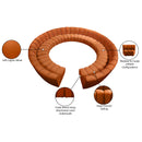 Meridian Infinity Cognac Velvet 12 pc Modular Sectional IMAGE 12