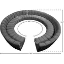 Meridian Infinity Grey Velvet 12 pc Modular Sectional IMAGE 11