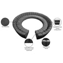 Meridian Infinity Grey Velvet 12 pc Modular Sectional IMAGE 12