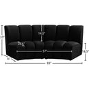 Meridian Infinity Black Velvet 2 pc Modular Sectional IMAGE 11