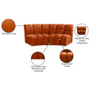 Meridian Infinity Cognac Velvet 2 pc Modular Sectional IMAGE 12