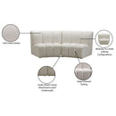 Meridian Infinity Cream Velvet 2 pc Modular Sectional IMAGE 11