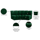 Meridian Infinity Green Velvet 2 pc Modular Sectional IMAGE 12