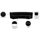 Meridian Infinity Black Velvet 3 pc Modular Sectional IMAGE 12