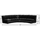 Meridian Infinity Black Velvet 4 pc Modular Sectional IMAGE 12