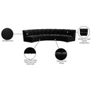 Meridian Infinity Black Velvet 4 pc Modular Sectional IMAGE 13