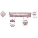 Meridian Infinity Pink Velvet 4 pc Modular Sectional IMAGE 12