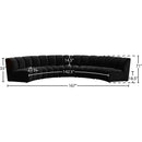 Meridian Infinity Black Velvet 5 pc Modular Sectional IMAGE 12