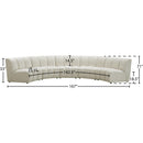 Meridian Infinity Cream Velvet 5 pc Modular Sectional IMAGE 10