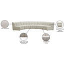 Meridian Infinity Cream Velvet 5 pc Modular Sectional IMAGE 11